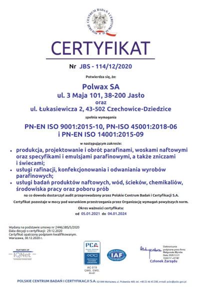 JBS_114_12_2020 POLWAX - cert. pol-sgn